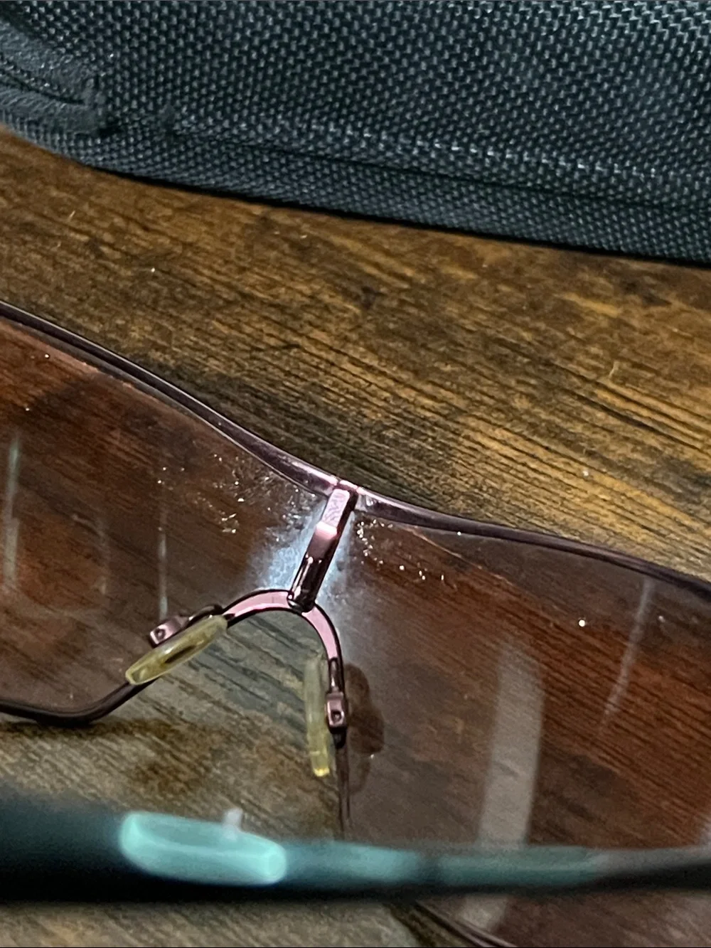 Oakley Brown Shield Sunglasses with Black Hard Case